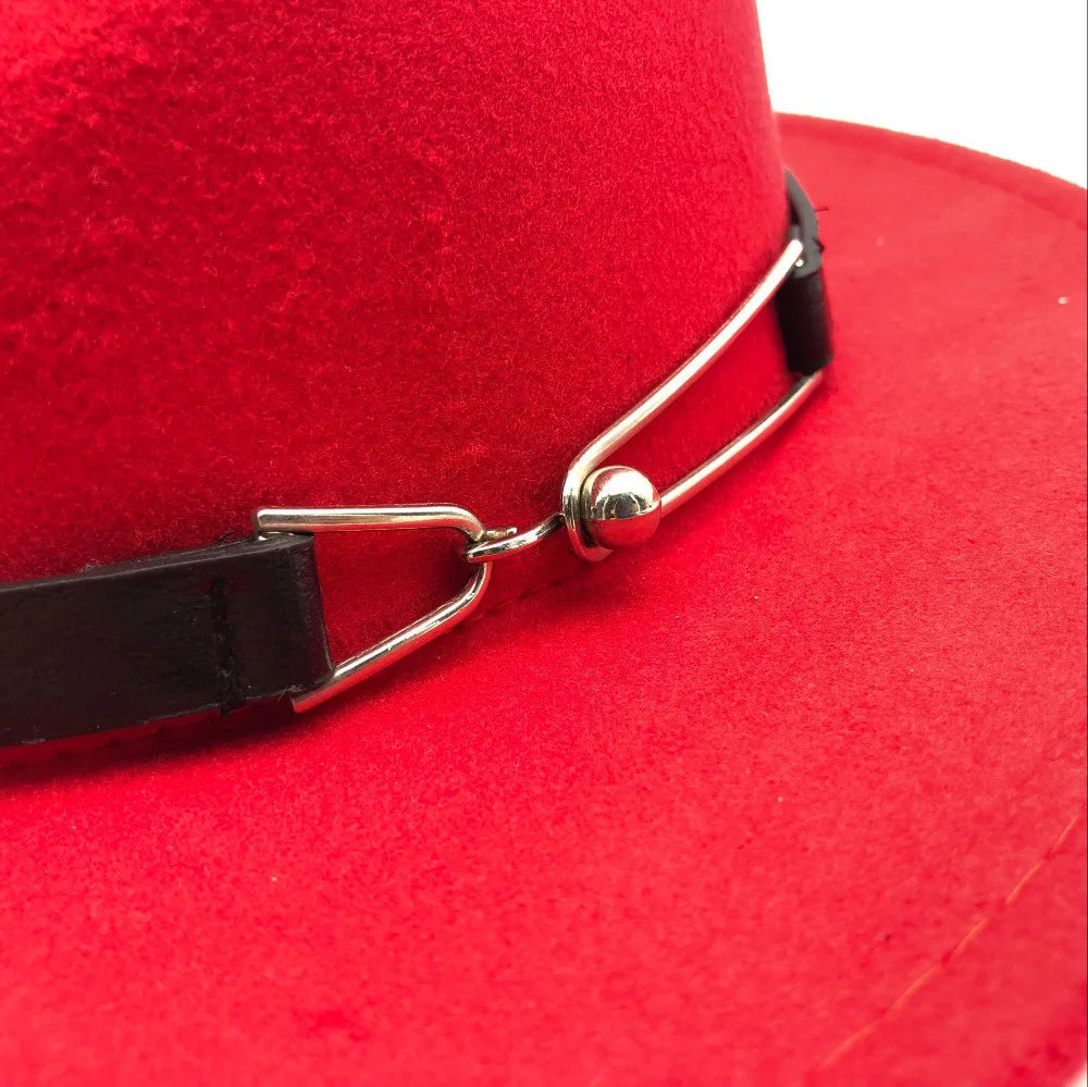 Women Men New Wool Vintage Gangster Trilby Felt Fedora Hat With Wide Brim Gentleman Elegant Lady Winter Autumn Belt Jazz Caps