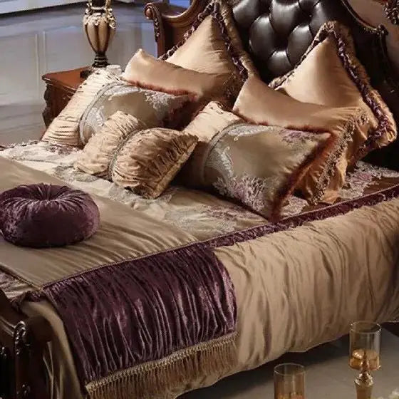 10Pcs High-end Blanket Patchwork Double Bed Skirt Bed Linen Euro Bedclothes For Bedroom Bed Cover Quilt Duvets
