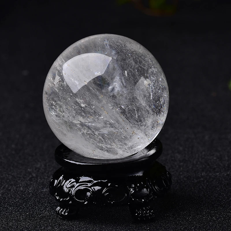 1PC Natural Stone Crystal Quartz Ball Rock Mineral Healing Massage Ball Reiki Meditation Energy Stone Home Decor