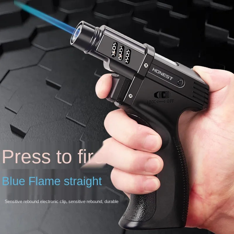 Windproof Outdoor Camping BBQ Fixed Fire Big Jet Flame Cigar Lighter Torch Kitchen Gadgets For Men