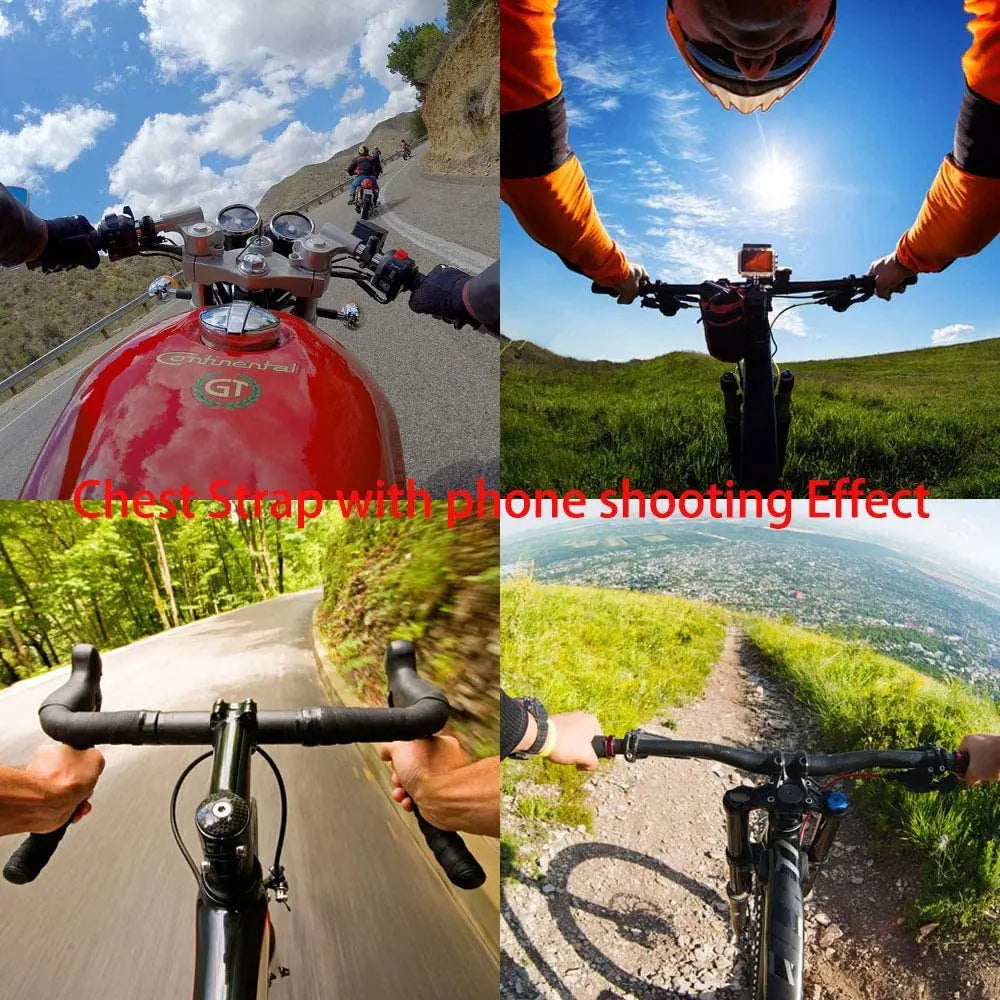 2021 New Mobile Phone 360° Rotation Adjustable Chest Mount Harness Strap Holder CellPhone Clip For Xiaomi For iPhone Backpack