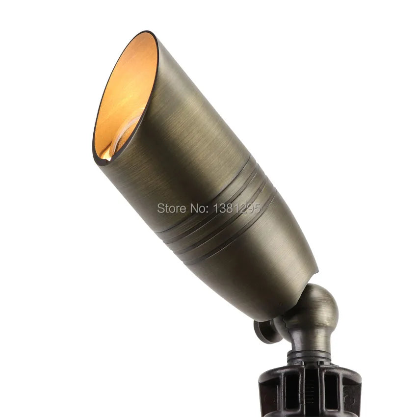 12PCS 12V Low Voltage Outdoor Landscape Lighting Cast Brass Uplight Spotlight Bronze LED Garden Flood Light Spot Light MR16 Bulb