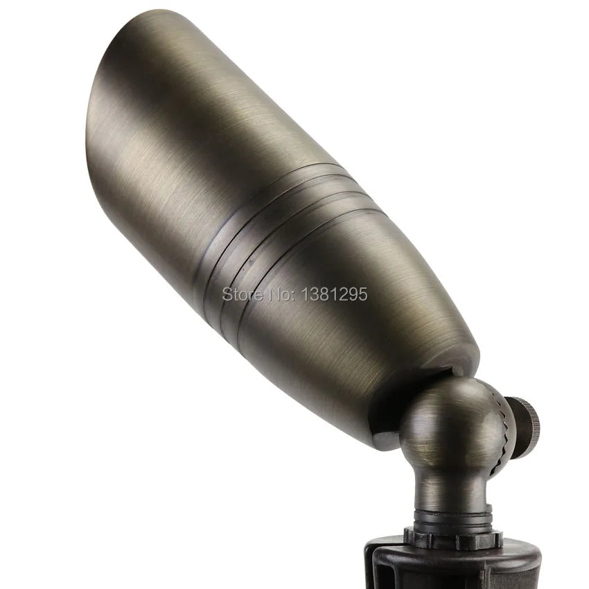 12PCS 12V Low Voltage Outdoor Landscape Lighting Cast Brass Uplight Spotlight Bronze LED Garden Flood Light Spot Light MR16 Bulb