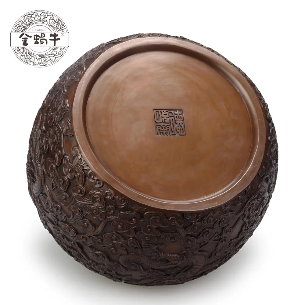 16 # wulong gold snail corrugated smoked smoked furnace manual pure copper has something enjoy the temple incense burner