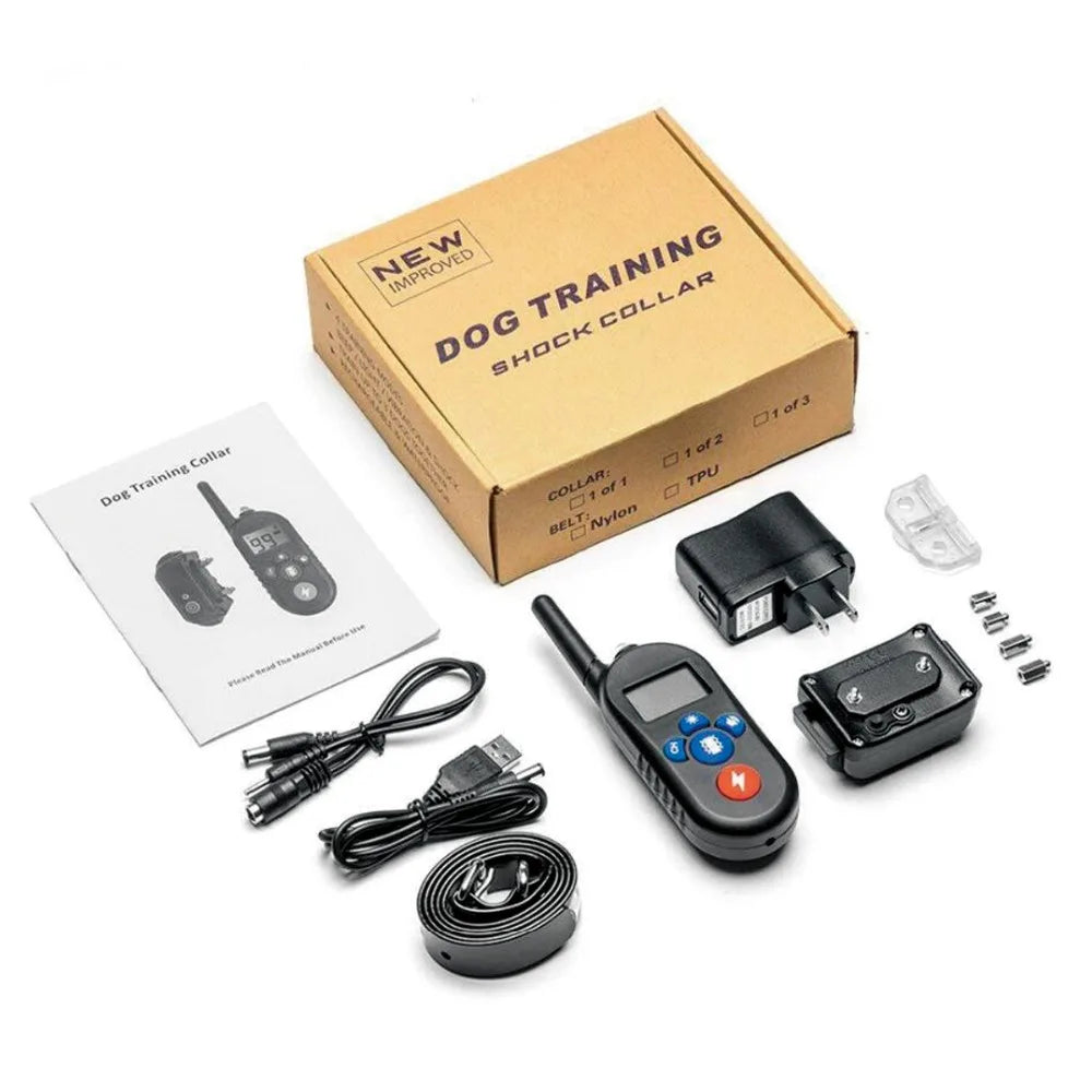 1pc 2500 Ft Long Remote Dog Collar Training Device Beep/Vibration Warning Pet Bark Stopper Waterproof Receiver