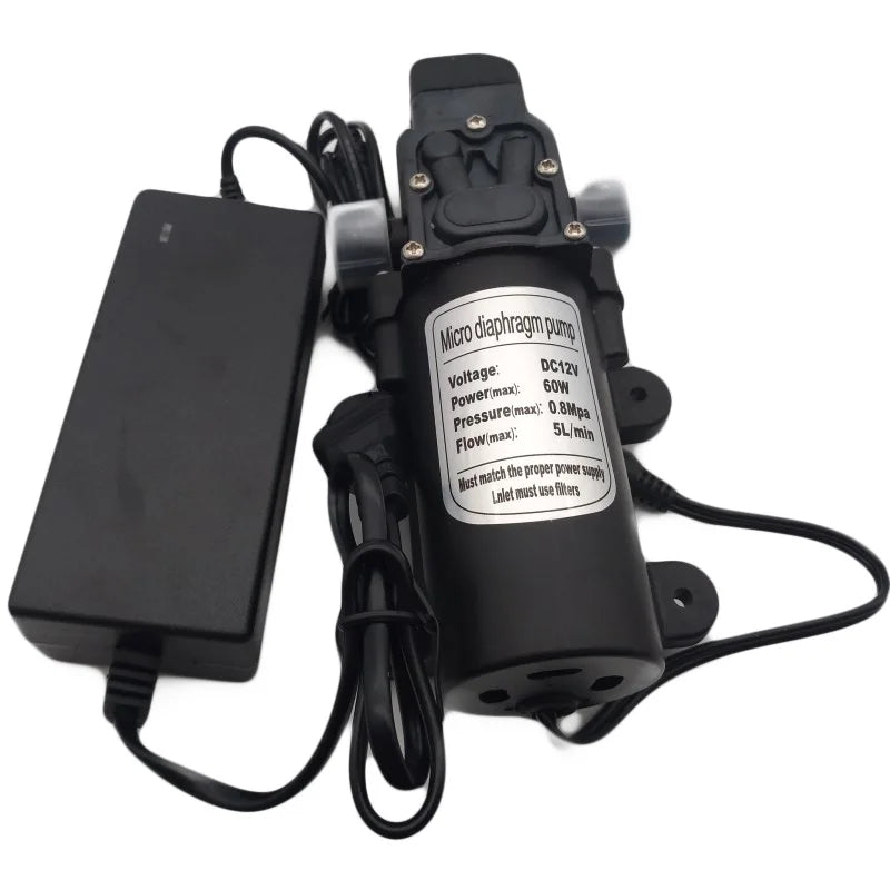 12V Misting Pump 160PSI High Pressure Booster Diaphragm Water Sprayer Fog Machine Nebulizer Atomizer Mister Line