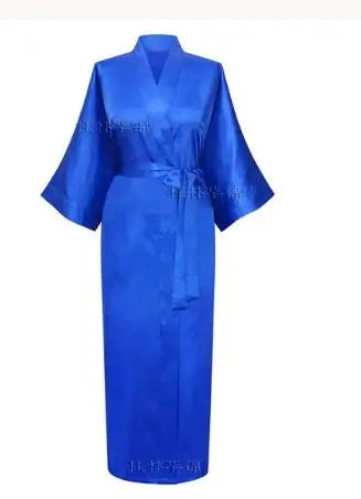 Women Silk Satin Long Wedding Bride Bridesmaid Robe Kimono Robe Feminino Bath Robe Large Size XXXL Peignoir Femme Sexy Bathrobe