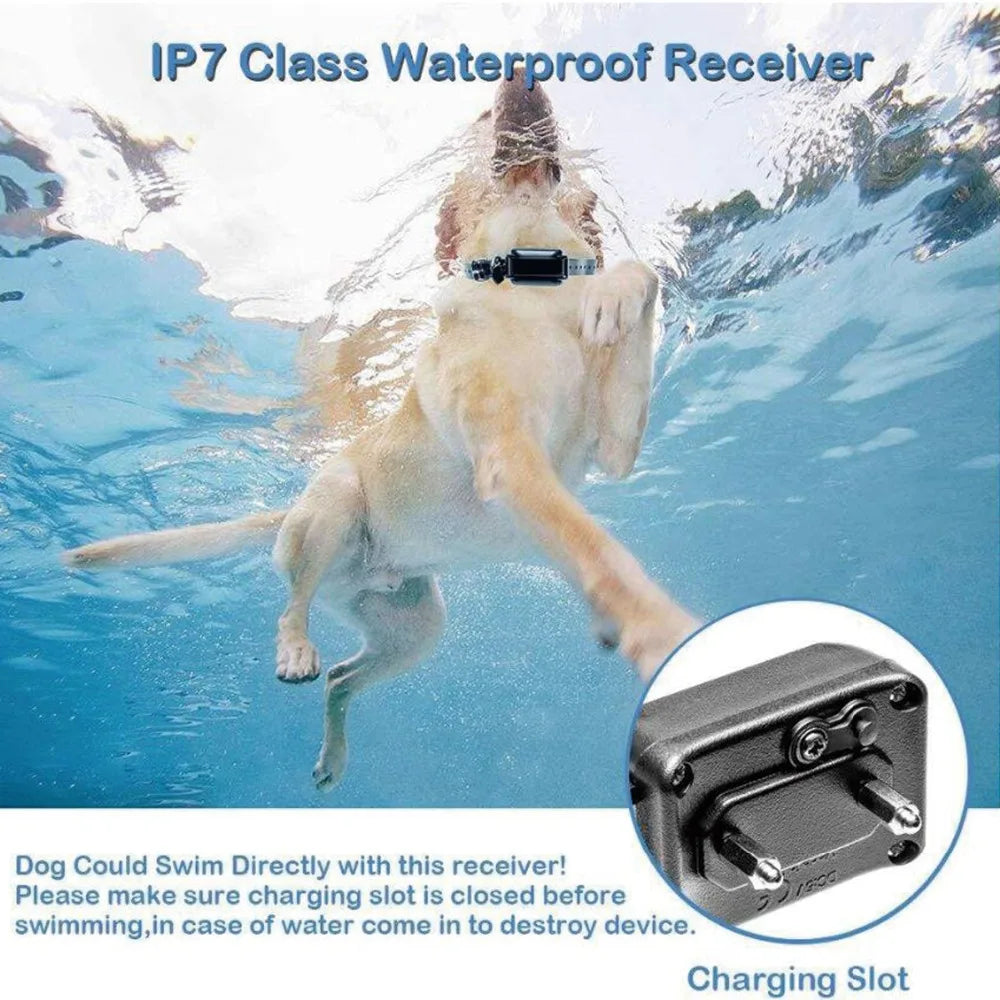 1pc 2500 Ft Long Remote Dog Collar Training Device Beep/Vibration Warning Pet Bark Stopper Waterproof Receiver