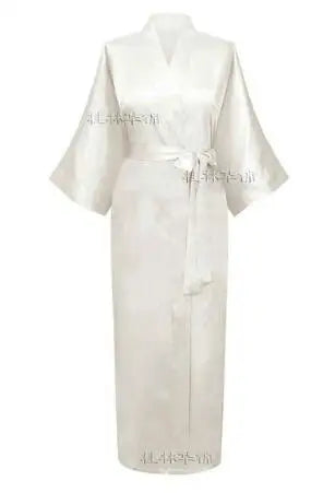 Women Silk Satin Long Wedding Bride Bridesmaid Robe Kimono Robe Feminino Bath Robe Large Size XXXL Peignoir Femme Sexy Bathrobe