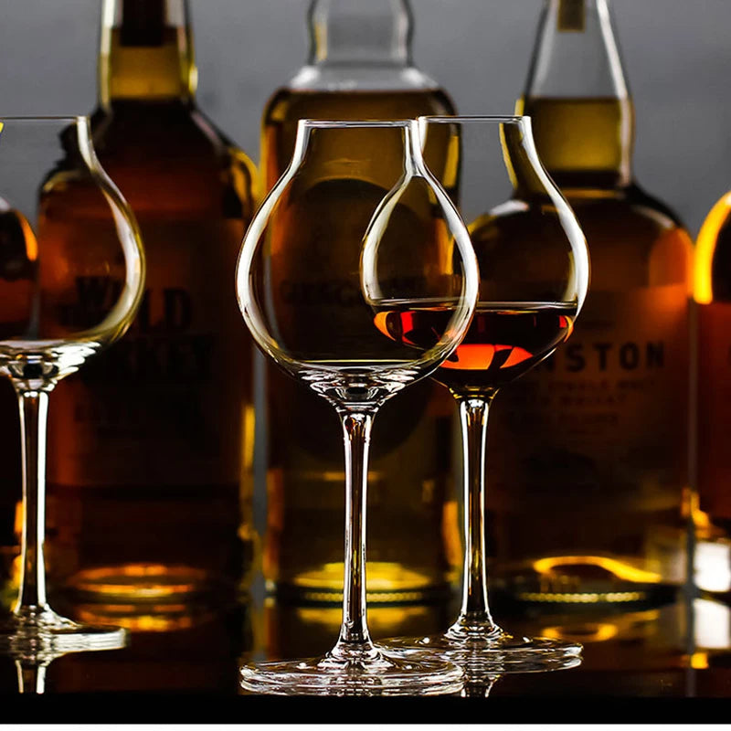 2PCS Britain Blender's Professional Bartender Scotch Whisky Crystal Goblet Cup Bud Whiskey Chivas Regal Wine Tasting Glass Bar T