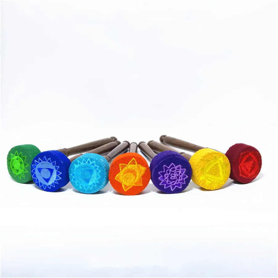 Tibetan Buddhist Meditation Singing Bowl Wool Felt Hammer Yoga Healing Bowl Accessories Seven Chakras Handmade Bowl Hammer