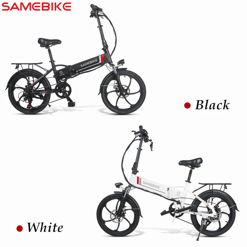 EU Stock Original SAMEBIKE 20LVXD30 Cycling Folding Smart Electric Bike E-Bike 48V 10.4AH 350W 20 inch 35km/h with EU Plug