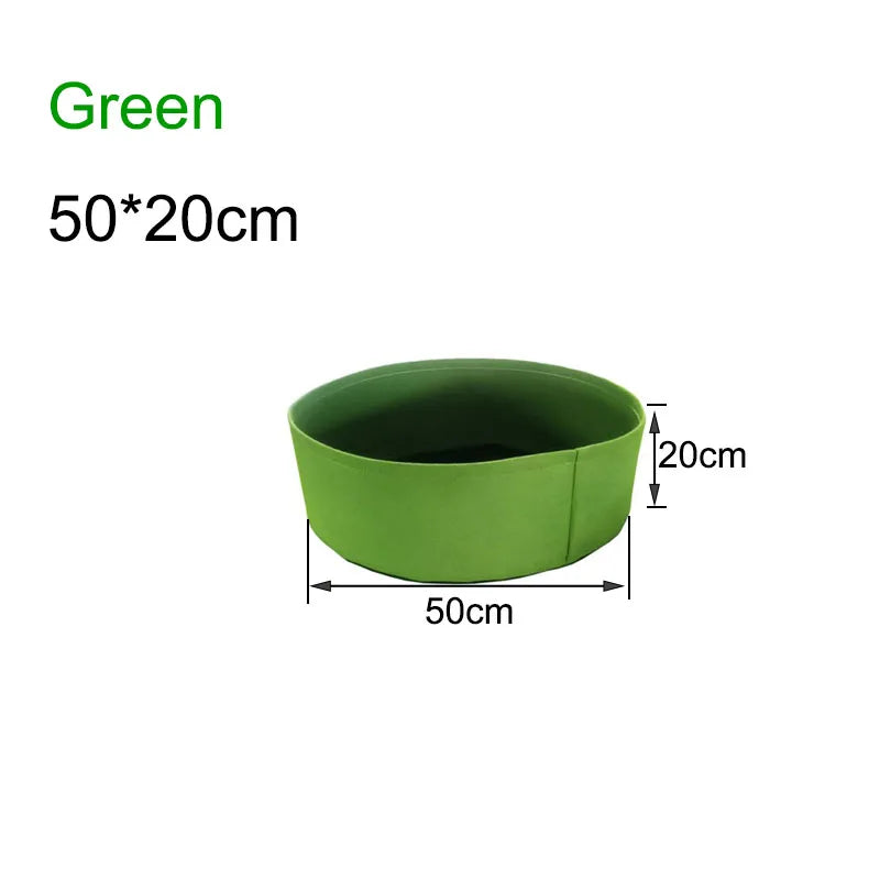 10 Gallons 50*20cm Growing Bags Fabric Garden Raised Bed Round Planting Container Grow Bags Planter Pot For Plants Nursery Pot