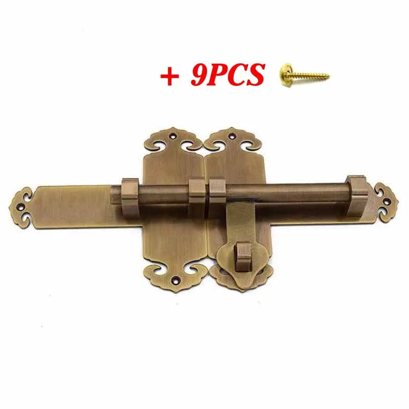 1 Set High Quality Door Latch Sliding Lock Solid Brass Flip Latch Safety Door Bolt Latch Lock Hardware For Garden Door Lock