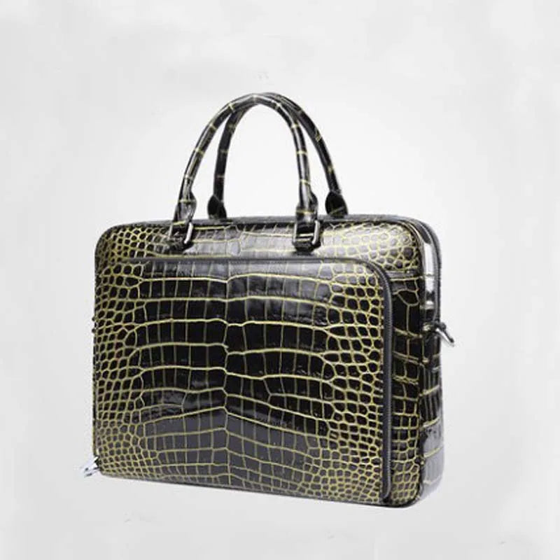 KEXIMA gete new New crocodile leather bag for men crocodile leather men bag business bag gold crocodile leather bag briefcase