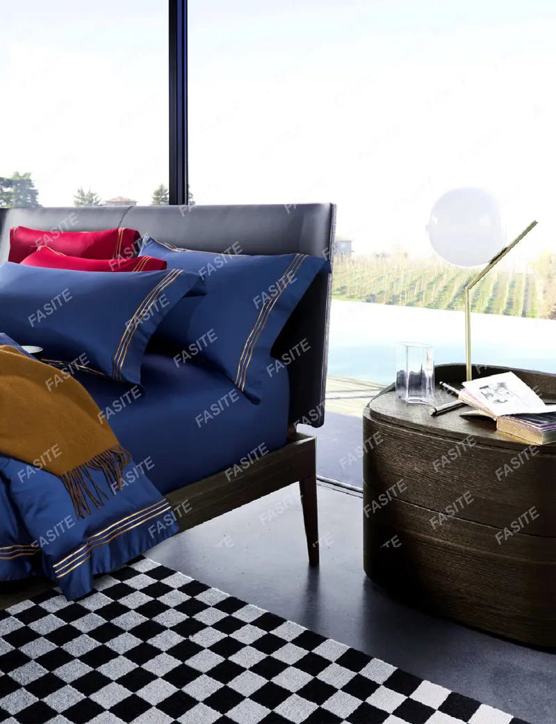 120s long-staple cotton satin cotton light luxury quilt cover four-piece high-end hotel European-style cotton bedding