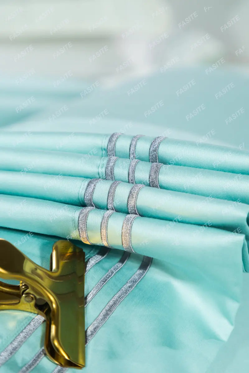 120s long-staple cotton satin cotton light luxury quilt cover four-piece high-end hotel European-style cotton bedding