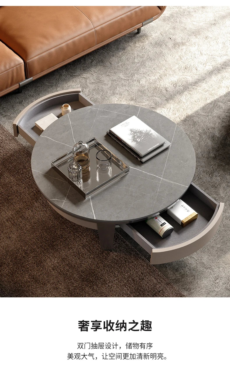 YY TV Cabinet Unit Light Luxury Modern High-End Designer Minimalist Coffee Table