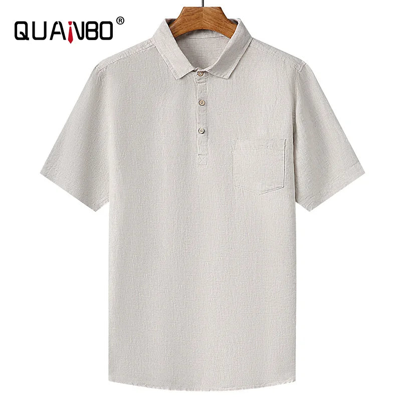 100% Linen Men Summer Shirts 2022 New Men's Fashion Comfortable Breathable Casual Classic Korean Pullover