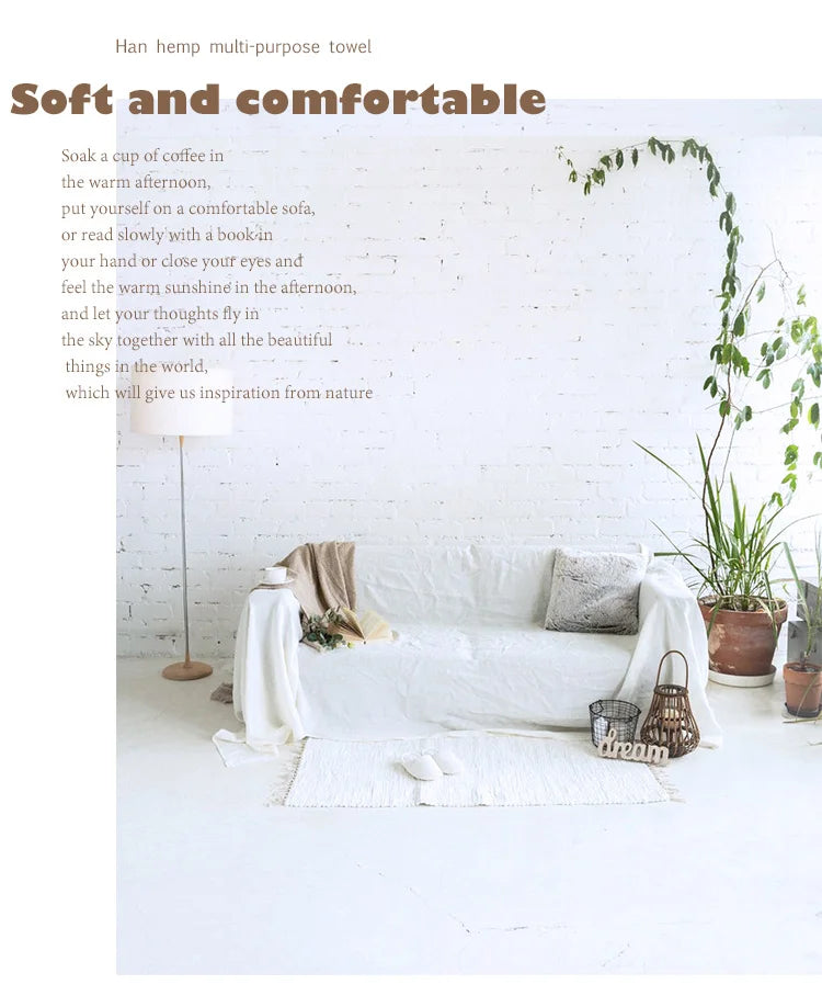 100% Linen Sofa Cover ,Premium Quality Sofa Slipcover, Soft Couch Chair Cover for Living Room Bedroom LOVESEAT Home Textile