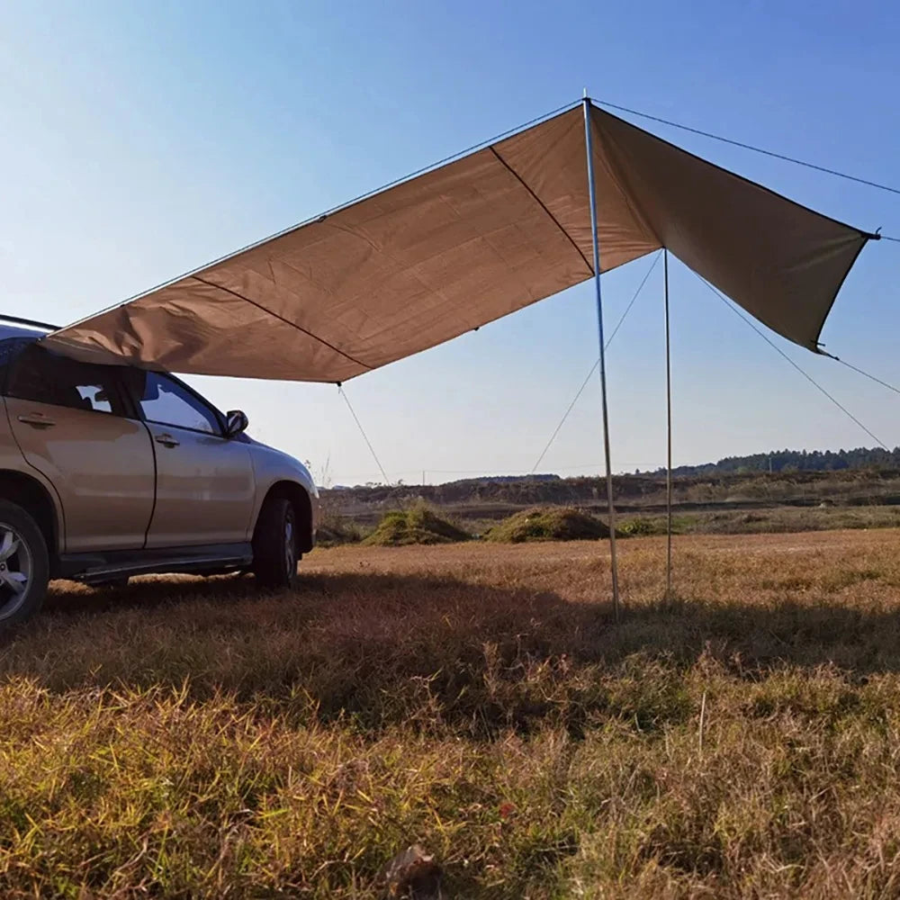 Camping Tarp Waterproof Portable Tarp Multifunctional Outdoor Camping Traveling Awning Backpacking Tarp Shelter Rain Tarp