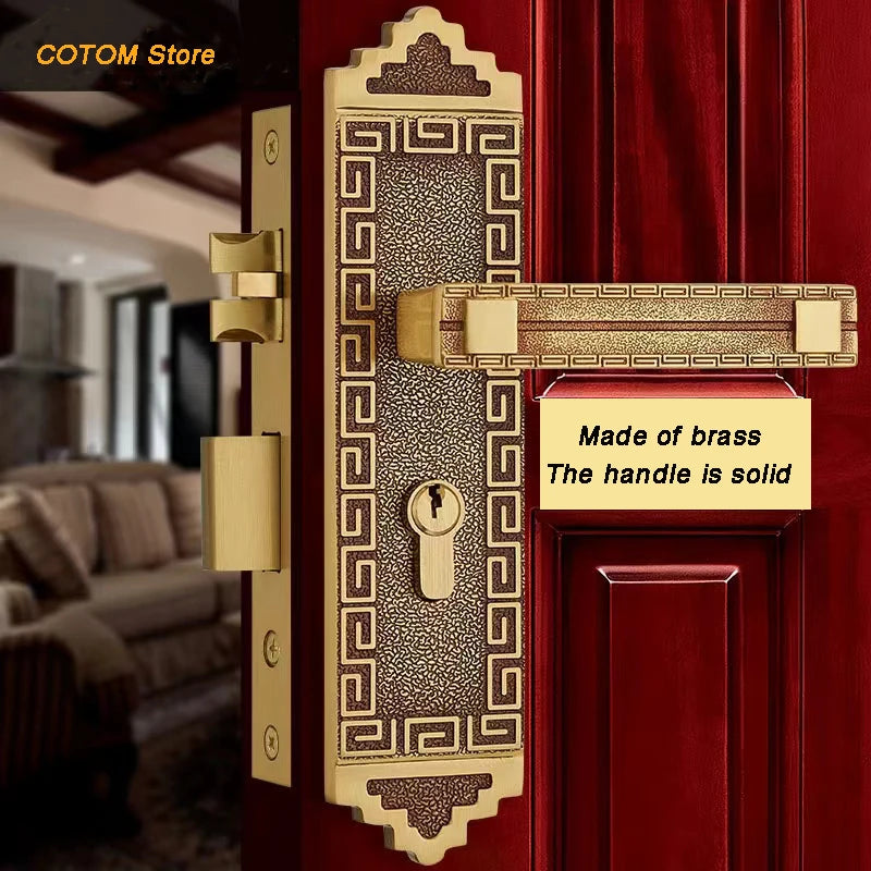 1 Set High Quality Door Latch Sliding Lock Solid Brass Flip Latch Safety Door Bolt Latch Lock Hardware For Garden Door Lock