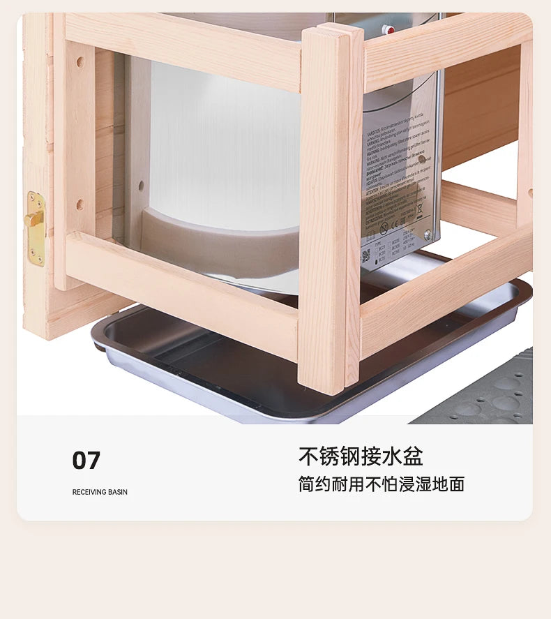 ZK Solid Wood Household Steam Room Volcanic Rock Wet Steam Health Room Medical Stone Sauna Room