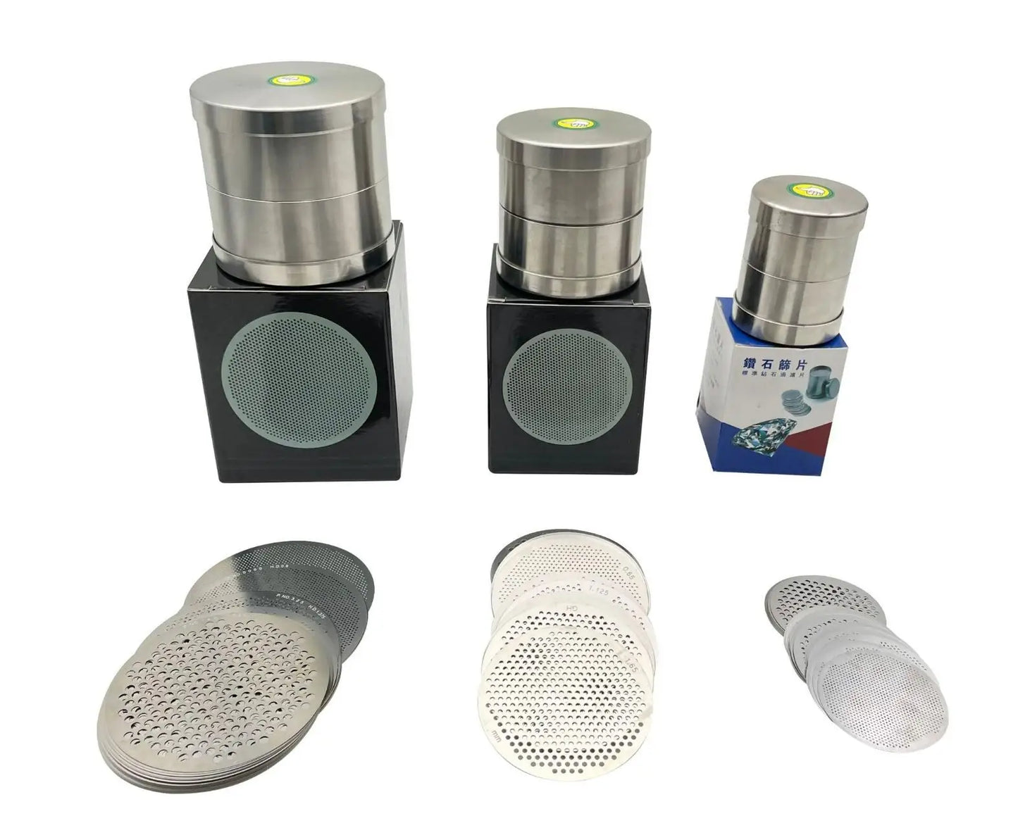 Stainless Steel Diamond Sieves for Sorting Gemstones Beads Thickness 0.15MM Diameter 45MM 65MM 80MM