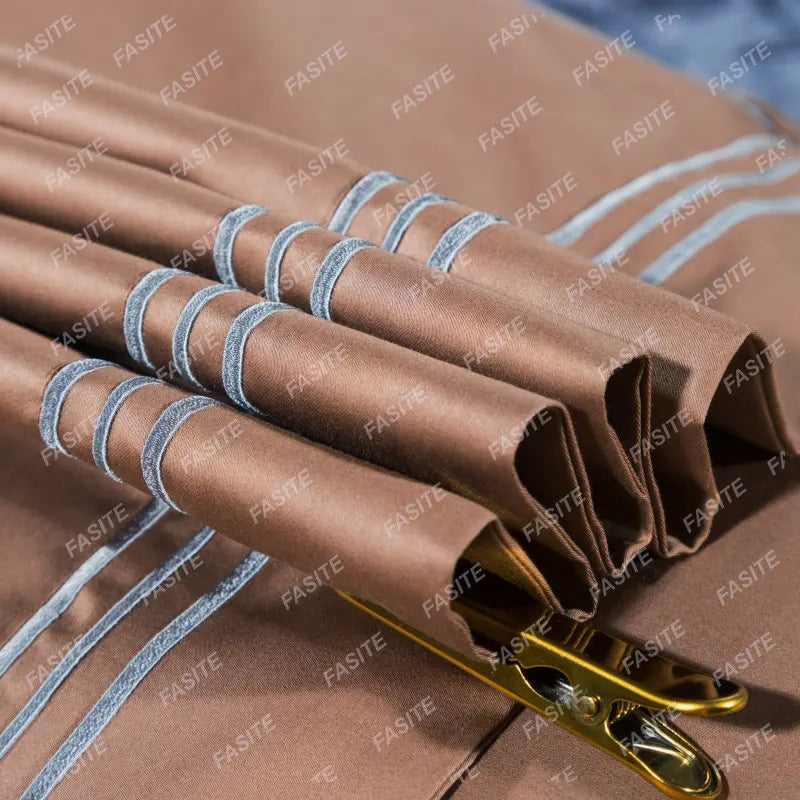 120s long-staple cotton satin cotton light luxury quilt cover four-piece high-end hotel European-style cotton bedding