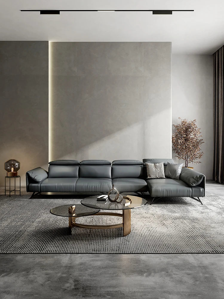 YY Small Apartment round Tea Table Tempered Glass Nordic Creative Designer Living Room Furniture
