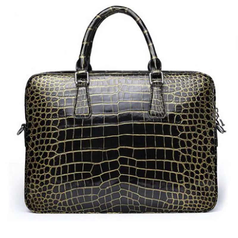 KEXIMA gete new New crocodile leather bag for men crocodile leather men bag business bag gold crocodile leather bag briefcase