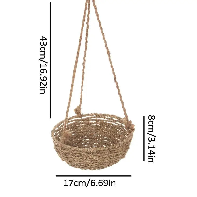 Bird Nest For Cage Summer Rattan Parrot Houses For Sleeping Novelty Bird Dangling Houses For Indoor & Outdoor Cozy Sleeping Huts