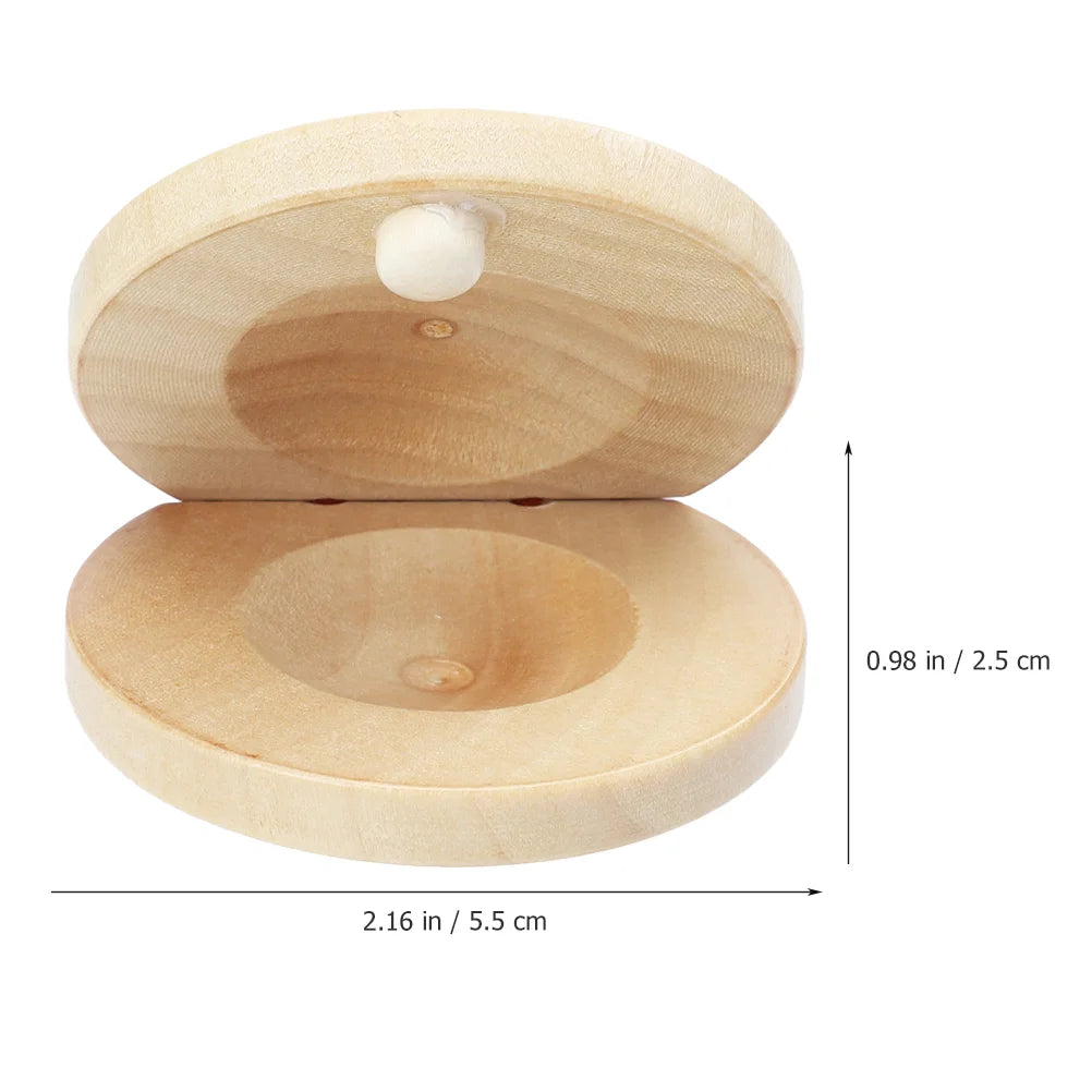 12 Pcs Castanets Children Wood Music Instrument Puzzle Kids Finger Small Wooden Infant