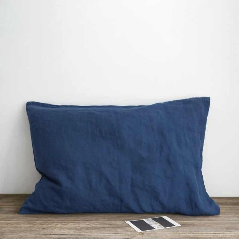 100% Linen Pillowcases, Solid Color Envelope Pillow Case, Bedding Bedroom Pillow Cover, 40x60cm/50x70cm/50x90cm