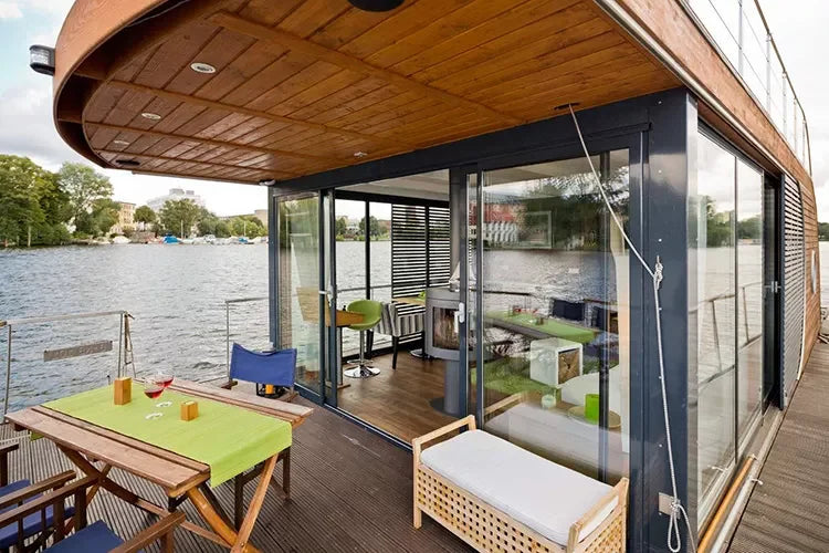 Modern BoatHouse Modular Floating Home Prefab Container Hotel Floating Hotel