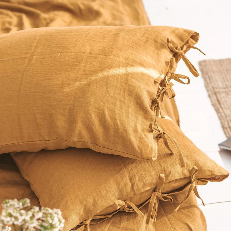 100% Linen White Pillowcase 50x70 Nordic Pillow Covers 2PCS for Bed Sleeping Simple Flax Pillowcases 50x90 King Size