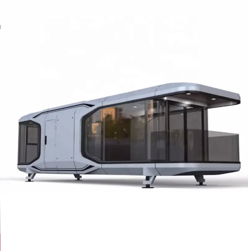 Prefabricated Space Container cabin home, Huawei Capsule Tiny House with Bedroom and Bathroom,IOT capsule Villa