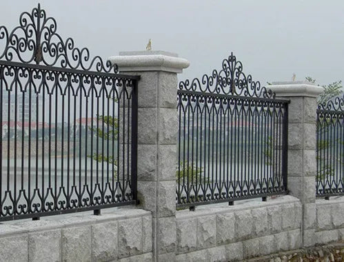 Wrought Iron Fences Manufacturers China Solid Villa 20 Gauge Steel Garden Fencing Designs wf1