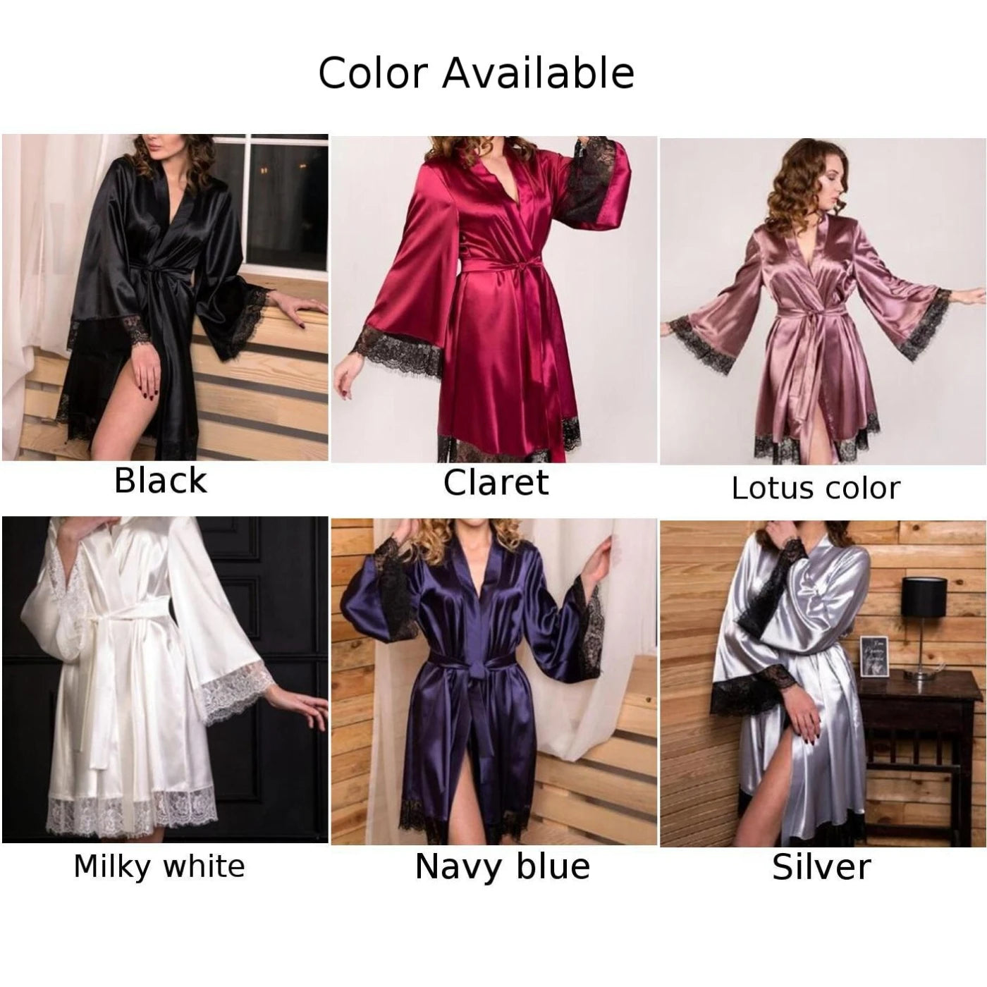 Women's Sleepwear Lace Patchwork Long Bathrobes Women's Pajamas Soft Silk Dresses Soft Silk Pajamas 2024
