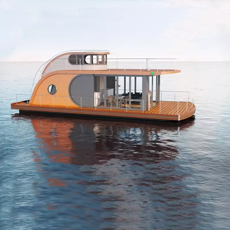 Modern BoatHouse Modular Floating Home Prefab Container Hotel Floating Hotel