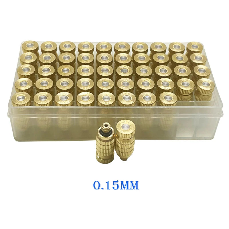 50Pcs High Pressure 25-80bar Fog Misting Nozzle 0.1-0.8mm Atomizer Greenhouse Humidify Water Spray Patio Mist System