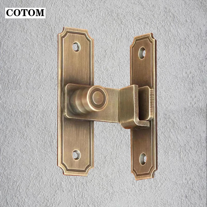 1 Set High Quality Door Latch Sliding Lock Solid Brass Flip Latch Safety Door Bolt Latch Lock Hardware For Garden Door Lock