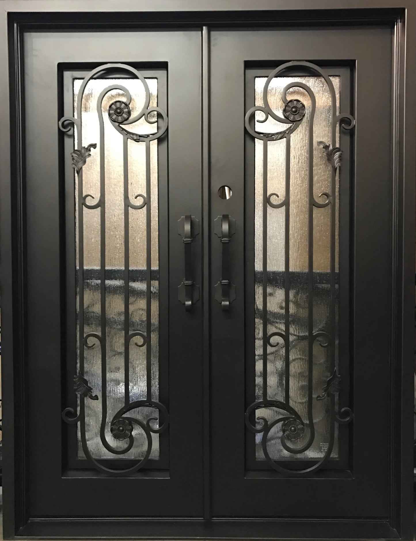 Wrought Iron Glass Door Customized Size Door Wrought Iron Simple Iron Door Hot Selling