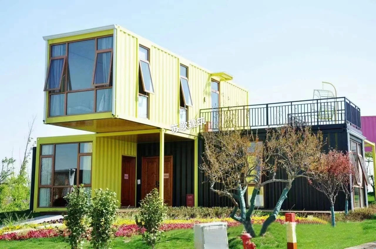 Prefabricated office storage container house insulated shipping container home stay