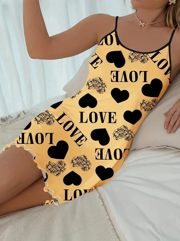 1 Piece Pajamas Halter Nightgown Thin Section with Bra Pads Lace Edge Silk Loungewear Multicolor Ice Silk Furniture Nightgowns