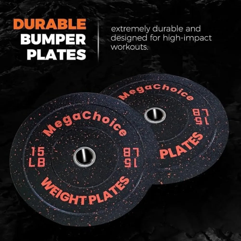 2 inch Rubber Bumper Plates For Lifting,Weight Plates For Home Gym,Rubber Weight Plates(Single,Pair & Set)