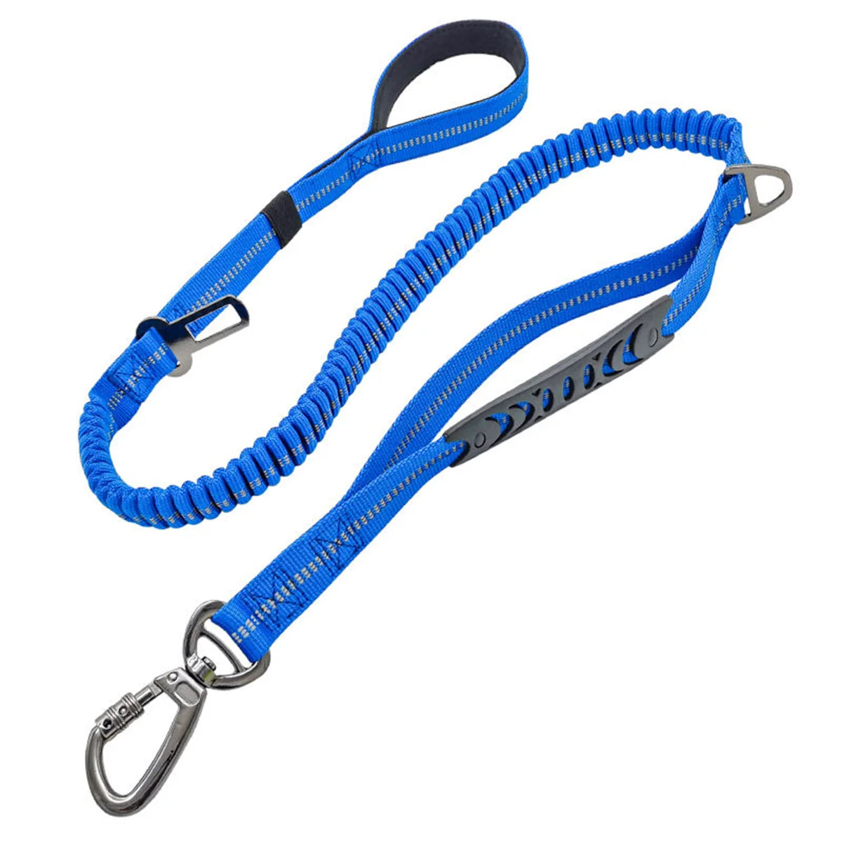 Dog Seat Belt 3-in-1 Car Harness for Dogs Pets Adjustable Safety Seatbelt Reflective Bungee Tether with Clip Hook Latch & Buckle