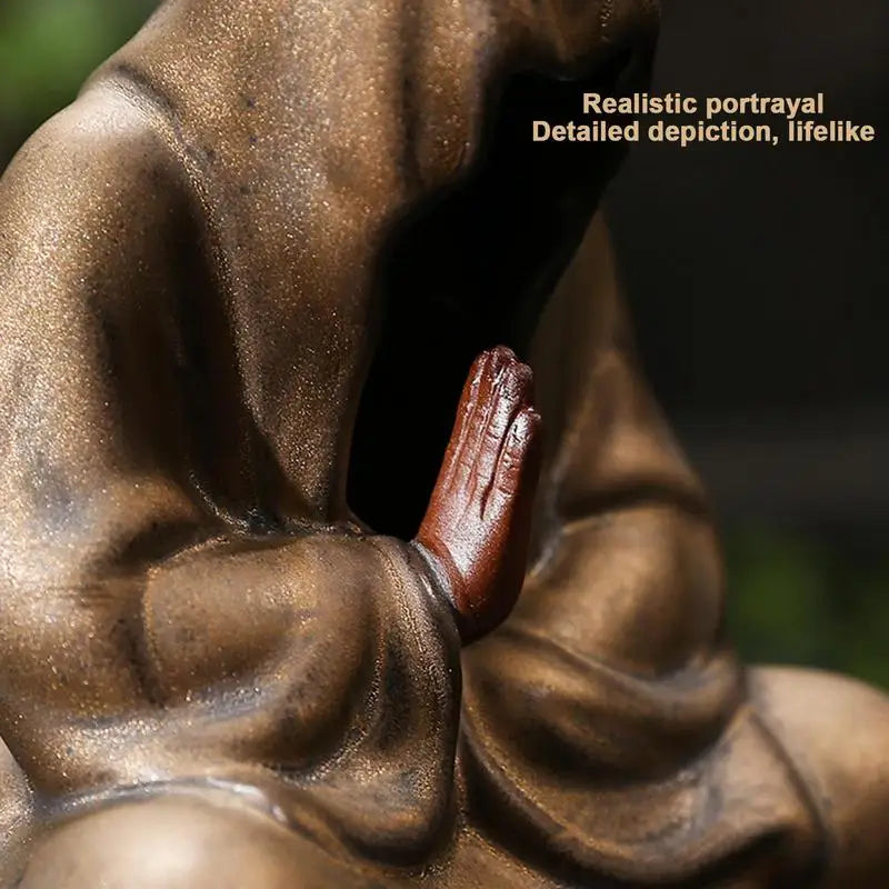 Formless Buddha Meditation Ceramic Monk Incense Holder Burner Home Living Room Garden Tearoom Yoga Room Zen Decoration