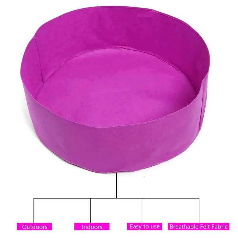 10/30/40 Gallon Garden Bed Round Planting Container Fabric Plant Pot Raised Grow Bags Breathable Felt Fabric Planter Nursery Pot