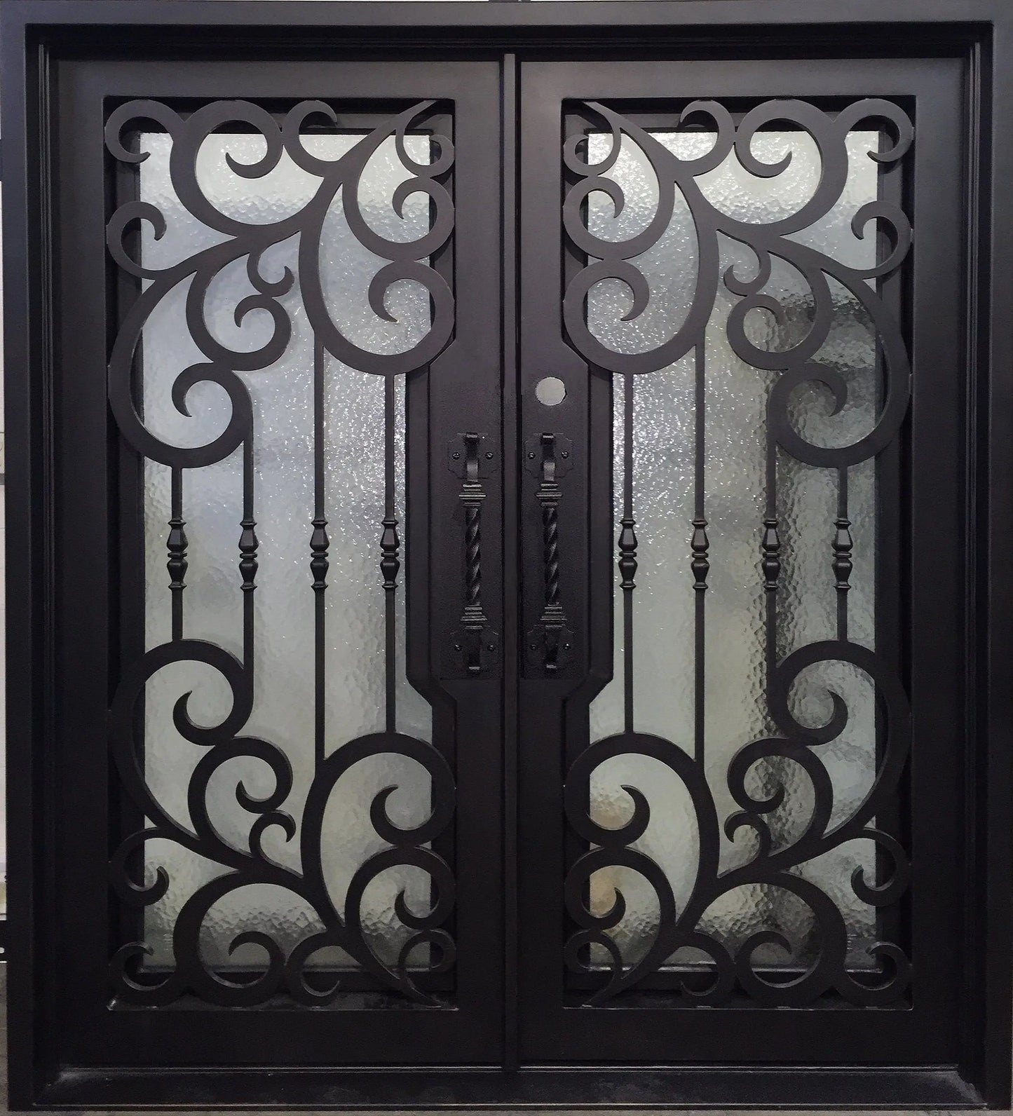 Wrought Iron Glass Door Customized Size Door Wrought Iron Simple Iron Door Hot Selling